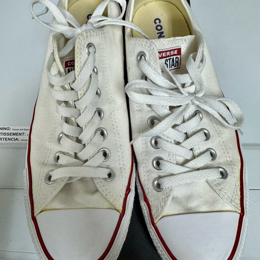 Converse White Chuck Taylor All Star Low Top - Unisex (Mens 8.5/Womens 10.5) - Picture 6 of 8